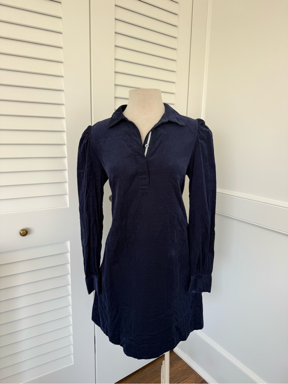 Vineyard Vines Navy Long-Sleeve Polo Shirt Dress